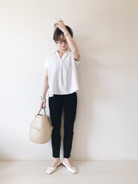 「AZUL ENCANTO（アズールエンカント）のアイテム（シャツ/ブラウス）」を使った、TOMOKAさん（レディース・162cm）の春コーディネート