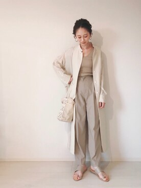 「MACPHEE（マカフィー）のアイテム」を使った、TOMOKAさん（レディース・162cm）の春コーディネート