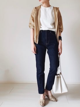 「NAF（ナフ）のアイテム（その他アウター）」を使った、TOMOKAさん（レディース・162cm）の夏コーディネート