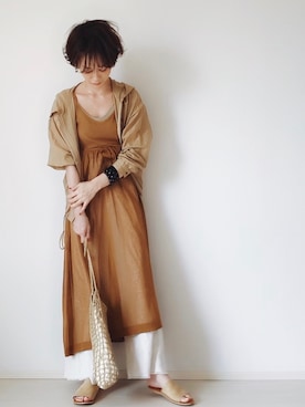 「NAF（ナフ）のアイテム（その他アウター）」を使った、TOMOKAさん（レディース・162cm）の夏コーディネート