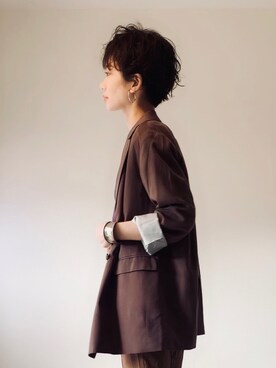 「SLOBE citron.（スローブシトロン）のアイテム（ジャケット/アウター）」を使った、TOMOKAさん（レディース・162cm）の秋コーディネート