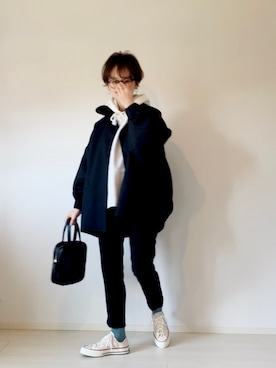 「HARE（ハレ）のアイテム（ブルゾン）」を使った、TOMOKAさん（レディース・162cm）の秋コーディネート