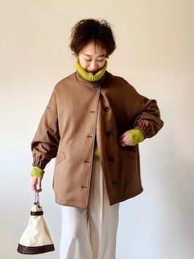 「HARE（ハレ）のアイテム（ブルゾン）」を使った、TOMOKAさん（レディース・162cm）の秋コーディネート