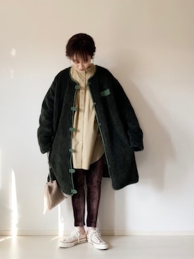「NAF（ナフ）のアイテム（その他アウター）」を使った、TOMOKAさん（レディース・162cm）の秋コーディネート
