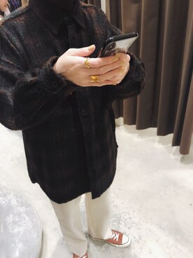「niko and...（ニコアンド）のアイテム（ジャケット/アウター）」を使った、TOMOKAさん（レディース・162cm）の秋コーディネート