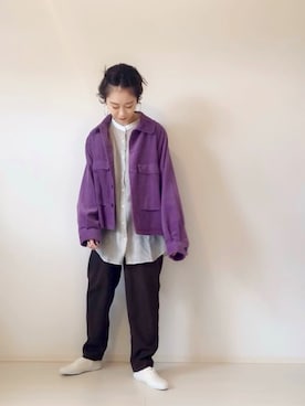 「HARE（ハレ）のアイテム（ブルゾン）」を使った、TOMOKAさん（レディース・162cm）の冬コーディネート