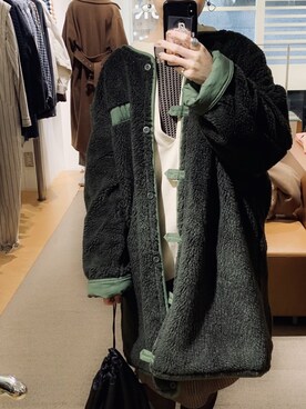「NAF（ナフ）のアイテム（その他アウター）」を使った、TOMOKAさん（レディース・162cm）の冬コーディネート