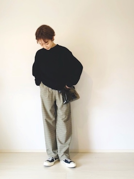 「mercibeaucoup,（メルシーボークー）のアイテム」を使った、TOMOKAさん（レディース・162cm）の冬コーディネート