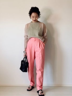 「IDEALITE（イディアライト）のアイテム」を使った、TOMOKAさん（レディース・162cm）の春コーディネート