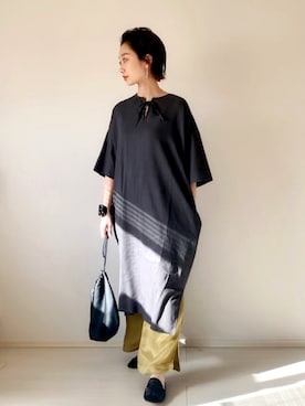 「AZUL ENCANTO（アズールエンカント）のアイテム（ワンピース）」を使った、TOMOKAさん（レディース・162cm）の春コーディネート