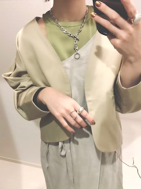 「IDEALITE（イディアライト）のアイテム」を使った、TOMOKAさん（レディース・162cm）の春コーディネート