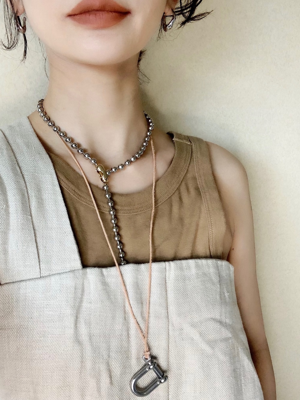 【beauty & youth】ワンショルダーアシンメトリーサロペット　黒　M BEAUTY&YOUTH UNITED ARROWS（ビューティーアンドユース