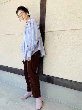 「AKTE（アクテ）のアイテム（アクセサリー）」を使った、TOMOKAさん（レディース・162cm）の秋コーディネート