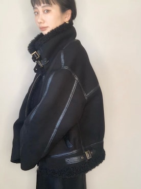 「AZUL ENCANTO（アズールエンカント）のアイテム（ジャケット/アウター）」を使った、TOMOKAさん（レディース・162cm）の秋コーディネート