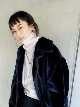 「Hart（ハート）のアイテム」を使った、TOMOKAさん（レディース・162cm）の冬コーディネート