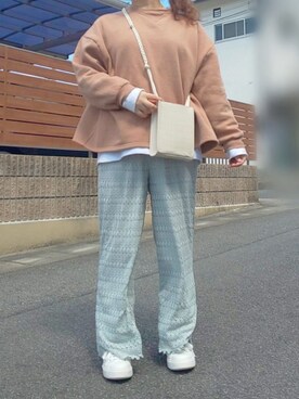 「透かし編みニット」｜𝕛𝕦𝕟𝕔𝕠 さん（レディース・160cm）の春コーディネート