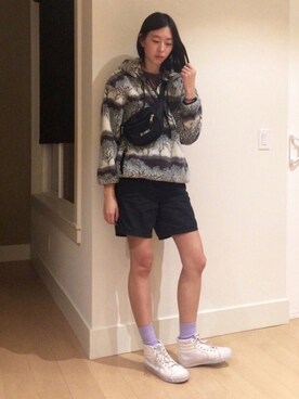「kicks」｜「アイテム（スウェット）」を使った、Corinna さん（レディース・173cm）の春コーディネート