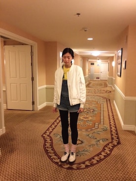 「cotton on（コットンオン）のアイテム（つなぎ/オールインワン）」を使った、Corinna さん（レディース・173cm）の春コーディネート