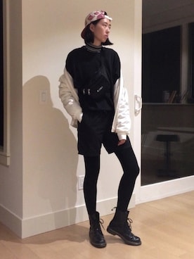 「fannypack」｜「アイテム（ジャケット/アウター）」を使った、Corinna さん（レディース・173cm）の冬コーディネート