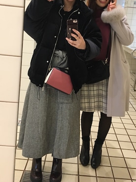 「EMODA（エモダ）のアイテム（その他小物）」を使った、ゅぃゅぃさん（レディース・161cm）の冬コーディネート