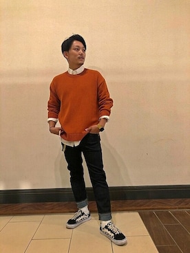 「スリムテーパード」｜GapJapanさん（メンズ・165cm）の秋コーディネート