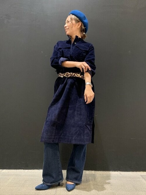 セール】コーデュロイ ミディシャツワンピース（ワンピース）｜GAP