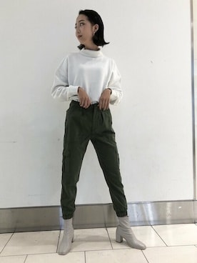 「秋色コーデ」｜「アイテム（スウェット）」を使った、GapJapanさん（レディース・169cm）の秋コーディネート
