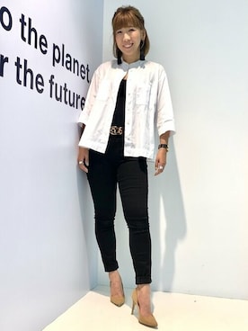 「アイテム（タンクトップ）」を使った、GapJapanさん（レディース・162cm）の秋コーディネート