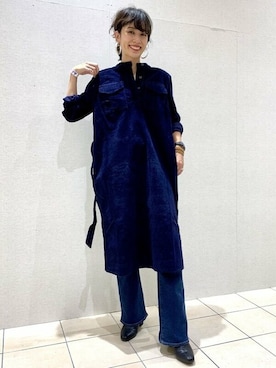 「アイテム（ワンピース/ドレス）」を使った、GapJapanさん（レディース・170cm）の秋コーディネート