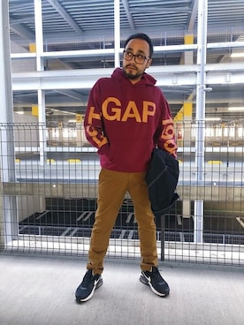 Gap ギャップのパーカー レッド 赤色系 コーディネート Zozotown