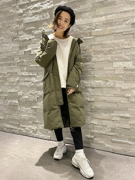 「ワッフルニット」｜「アイテム（ジャケット/アウター）」を使った、GapJapanさん（レディース・160cm）の秋コーディネート
