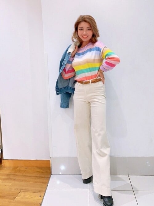 【最終値下げ】CLANE シャンブレー コーデュロイ  トップス ＆パンツ セール】ハイライズ ワイド コーデュロイパンツ（その他パンツ