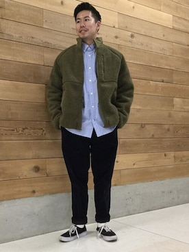 「GAP（ギャップ）のアイテム（ブルゾン）」を使った、GapJapanさん（メンズ・165cm）の秋コーディネート