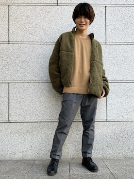 「GAP（ギャップ）のアイテム（ブルゾン）」を使った、GapJapanさん（メンズ・170cm）の秋コーディネート
