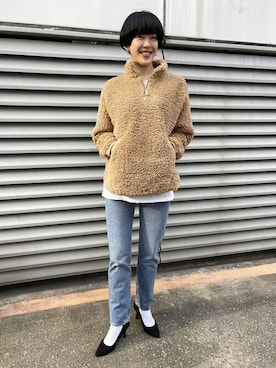 「シェルパ」｜GapJapanさん（レディース・165cm）の冬コーディネート