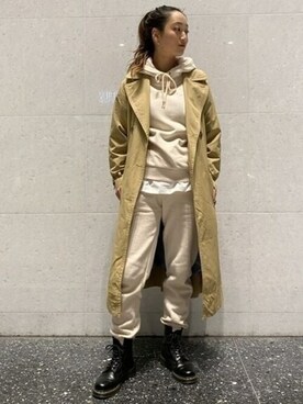「GAP（ギャップ）のアイテム（トレンチコート）」を使った、GapJapanさん（レディース・165cm）の冬コーディネート
