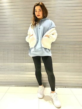 「アクティブ」｜「アイテム（スウェットパンツ）」を使った、GapJapanさん（レディース・162cm）の冬コーディネート
