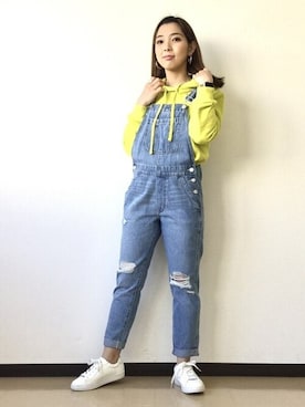 「GAP（ギャップ）のアイテム（サロペット/オーバーオール）」を使った、GapJapanさん（レディース・156cm）の春コーディネート