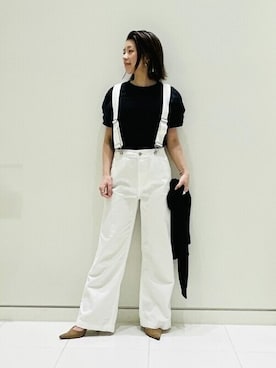 「GAP（ギャップ）のアイテム（サロペット/オーバーオール）」を使った、GapJapanさん（レディース・153cm）の春コーディネート