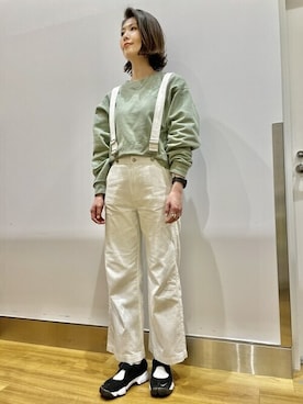 「GAP（ギャップ）のアイテム（サロペット/オーバーオール）」を使った、GapJapanさん（レディース・171cm）の春コーディネート