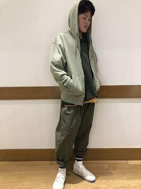「アイテム（ポロシャツ）」を使った、GapJapanさん（メンズ・170cm）の春コーディネート