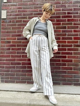 「GAP（ギャップ）のアイテム（トップス）」を使った、GapJapanさん（レディース・155cm）の春コーディネート