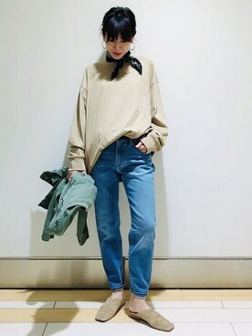 「ソフトデニム」｜GapJapanさん（レディース・162cm）の春コーディネート