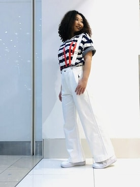 「GAP（ギャップ）のアイテム（サロペット/オーバーオール）」を使った、GapJapanさん（レディース・160cm）の春コーディネート