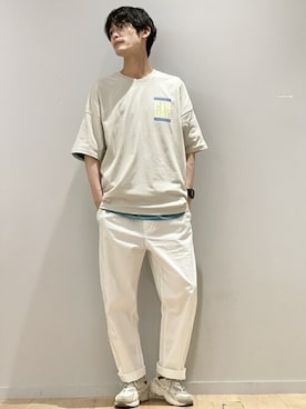 「ルーズフィット」｜GapJapanさん（メンズ・178cm）の春コーディネート