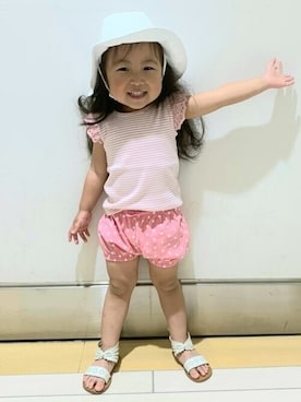 「babygap」｜「アイテム（帽子）」を使った、GapJapanさん（キッズ・90cm）の夏コーディネート