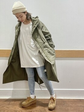 「ミリタリーアウター」｜GapJapanさん（レディース・162cm）の秋コーディネート