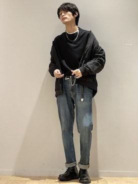 「GAP（ギャップ）のアイテム（ブルゾン）」を使った、GapJapanさん（メンズ・178cm）の秋コーディネート