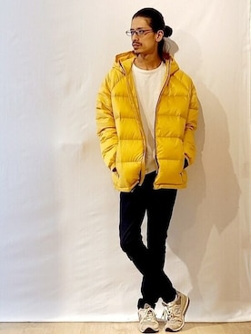 「GAP（ギャップ）のアイテム（ダウンジャケット/コート）」を使った、GapJapanさん（メンズ・172cm）の秋コーディネート