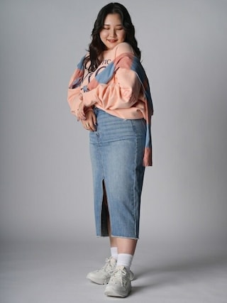 GAP（ギャップ）の「ミディ丈 デニム ペンシルスカート（デニム